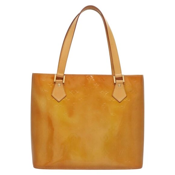 LOUIS VUITTON Monogram Vernis Houston Hand Bag Jaune - Picture 2 of 15